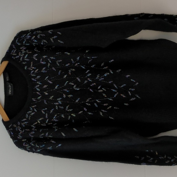 Vintage UNO&UNA silk blend beaded pullover one of a kind sweater special occasio - Picture 1 of 7